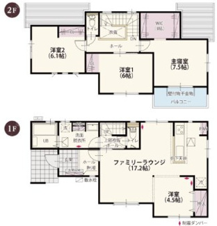 【間取り】 | ワイウッドコート古河市大堤第5期　 | 全部屋南向きで明るい室内が特徴☆