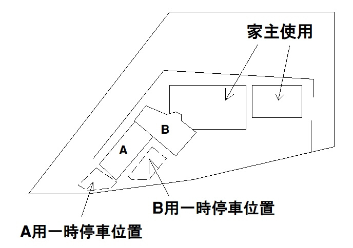 八尾シャッター付きガレージの間取り
