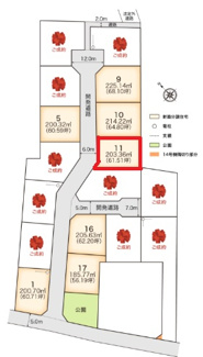 【区画図】 | ワイウッドコート古河市大堤第5期　 | 【全17棟】各号棟の詳細については、お気軽にお問い合わせください♪