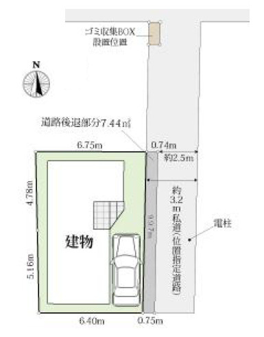 杉並区下井草4丁目　穏やかな住宅エリア　限定1棟の区画図