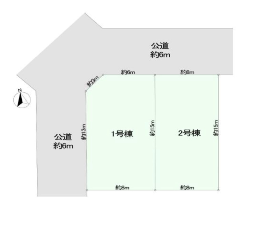 売地　柏市松葉町6丁目2号棟の土地図