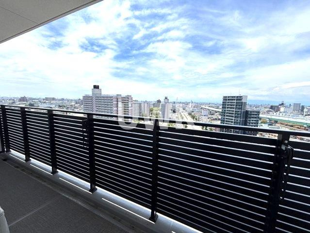 名古屋市中川区福住町の賃貸マンションのバルコニー