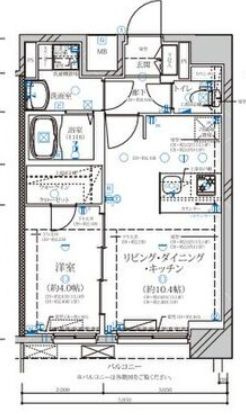 名古屋市中川区福住町の賃貸マンションの間取り