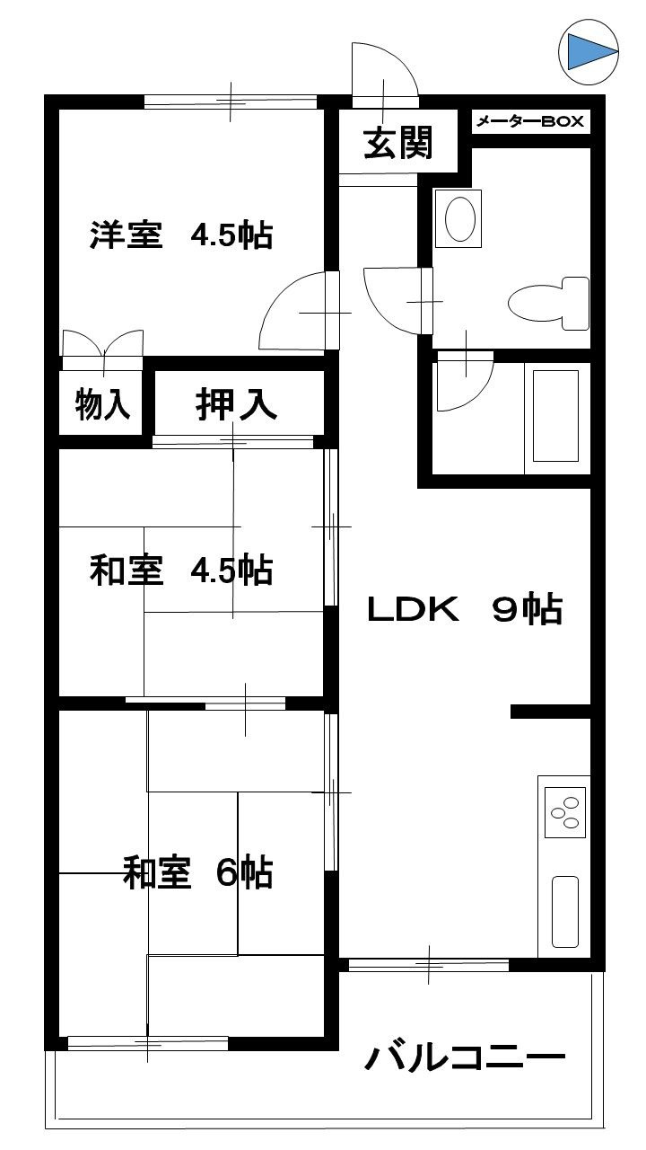 サンハイツホリウチの間取り