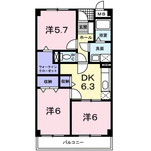 【間取り】 | エレガントⅠ | 間取りです