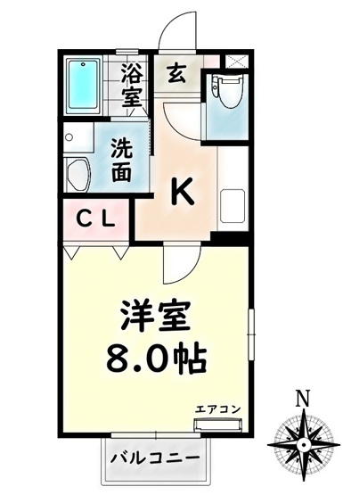 【間取り】 | グレイス・K【名古屋市賃貸・独立洗面台】