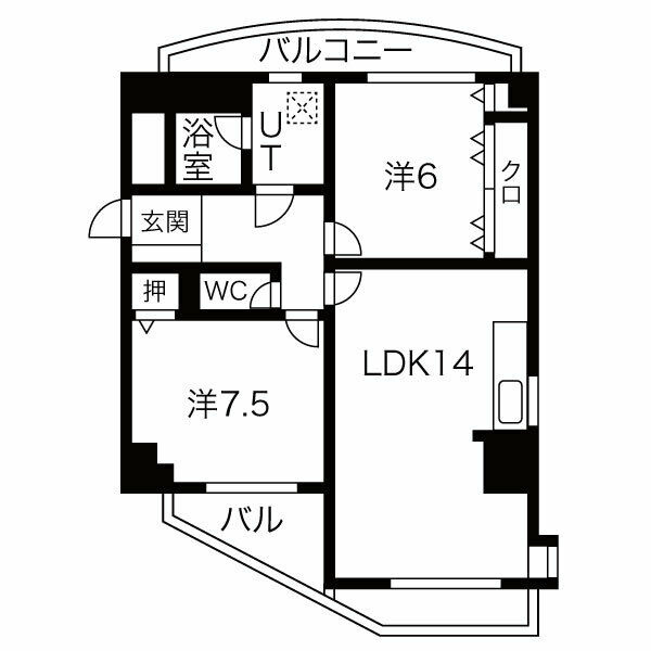 NYレジデンスいりなかの間取り
