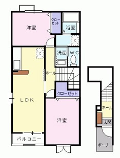 グッディ亀山Aの間取り