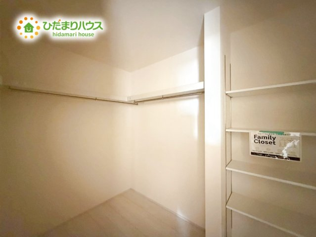 いわき市勿来町窪田町通1丁目第1　新築戸建　1号棟の収納|ご家族暮らしになると増える荷物もらくらく収納！大型ファミリークローゼット完備♪