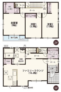 【間取り】 | ワイウッドコート古河市西牛谷第4期　 | 南向きで明るい間取りが特徴です☆