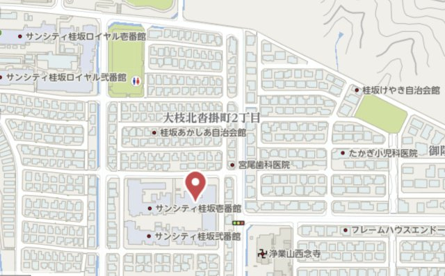 サンシティ桂坂参番館　2階の地図