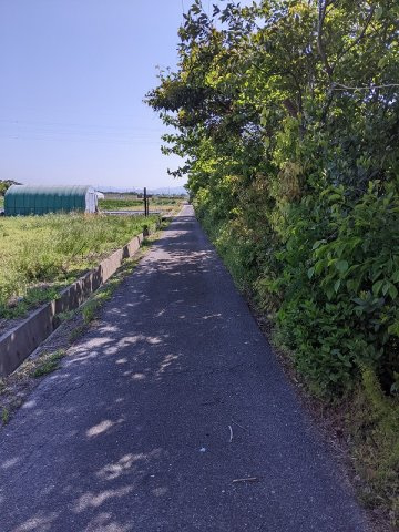 富益町土地の前面道路含む現地写真