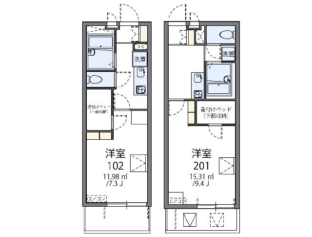 レオパレスチェリーハウスの間取り