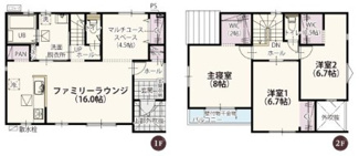 【間取り】 | ワイウッドコート古河市西牛谷第4期　 | 南向きで明るい間取りが特徴です☆