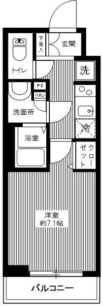 板橋区南常盤台１丁目の賃貸マンションの間取り