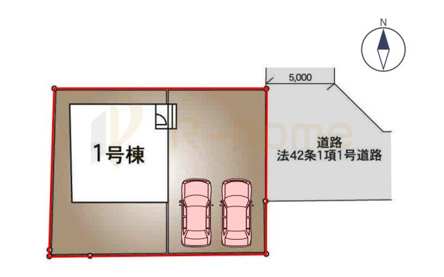 下妻市加養第1　新築戸建て　1号棟の区画図|大きなお買い物だからこそ、メリット・デメリットを伝えさせて頂きます。
R-homeにお任せください♪