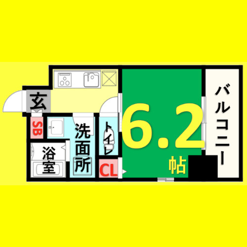エステムコート名古屋泉プラチナムゲート　名古屋市賃貸　仲介手数料無料の間取り