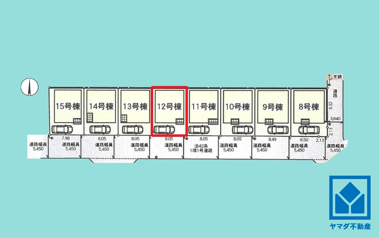 尼崎市高田町第1の区画図|クレイドルガーデン尼崎市高田町第1、新築分譲住宅全15棟の12号棟です。区画それぞれ間取りが違うので、ライフスタイルに合わせてご検討ください。