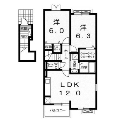 【間取り】 | メゾン　ラフレⅡ