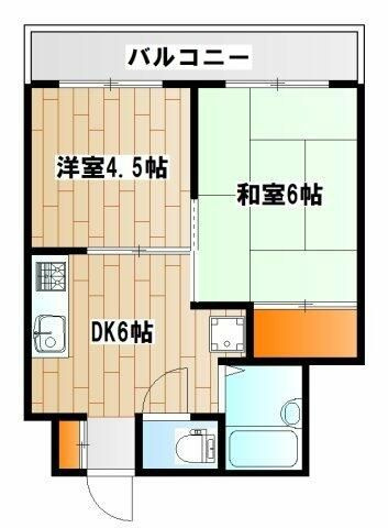 上大岡グリーンハイツＤ棟の間取り