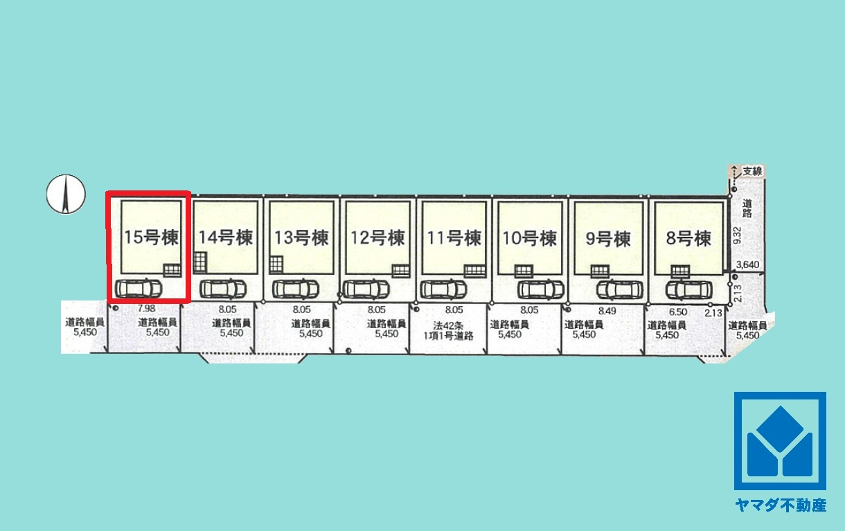 尼崎市高田町第1の区画図|クレイドルガーデン尼崎市高田町第1、新築分譲住宅全15棟の15号棟です。区画それぞれ間取りが違うので、ライフスタイルに合わせてご検討ください。