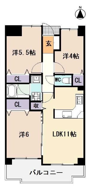 ヴェルドール芦屋の間取り