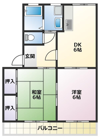 【間取り】 | 弥生ハイムA