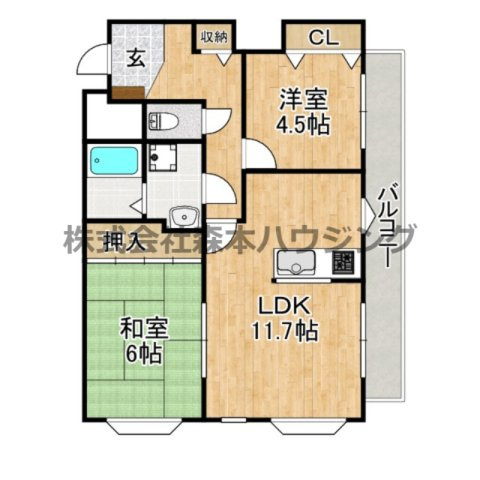 【間取り】 | 　ドミシル谷辻