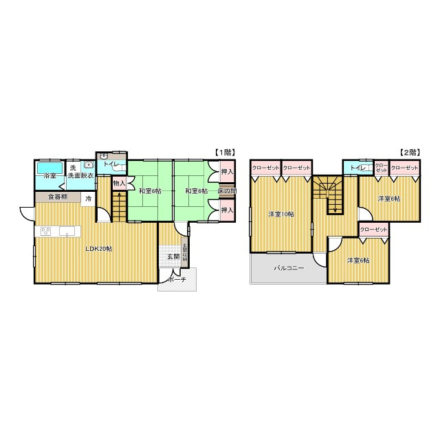 富津市上飯野　中古戸建の間取り
