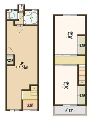 藤田町4丁目貸家の間取り