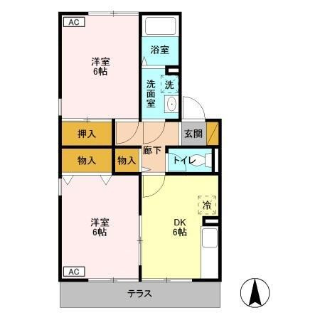 グラシア　Ａの間取り