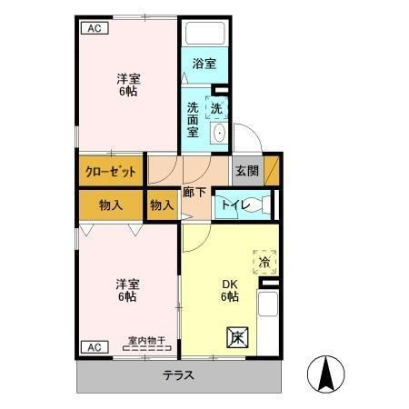 グラシア　Ａの間取り