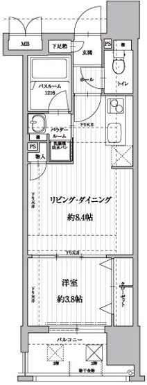 【間取り】 | アクタス博多アネックス