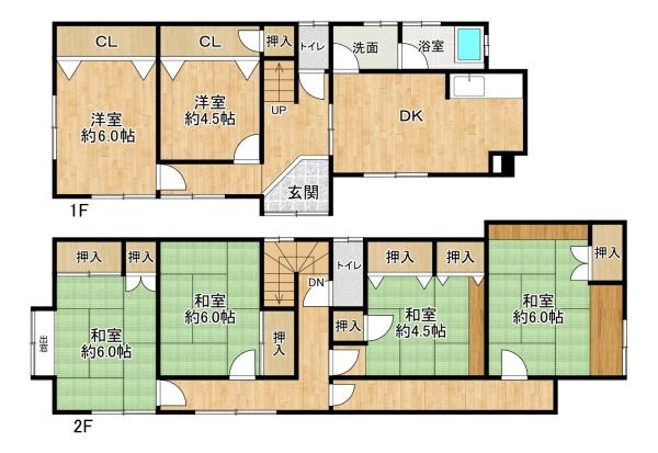 【間取り】 | 明石市魚住町西岡　中古戸建