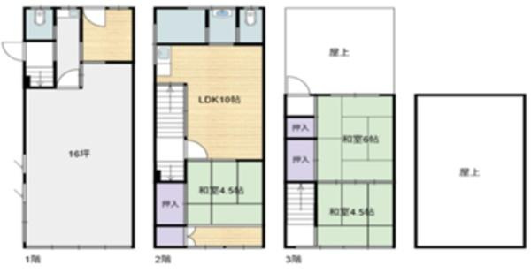 【間取り】 | 二階町店舗付住宅