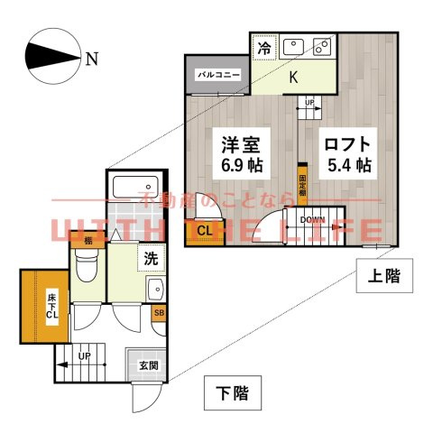 ADC津福【キャッシュバック対象物件】の間取り