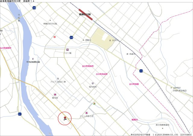 2026/4/21新規　土地　飛騨市古川町南成町　1980万の地図