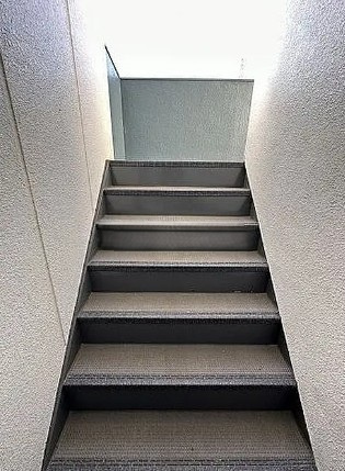 草加市遊馬町の賃貸マンションのエントランス