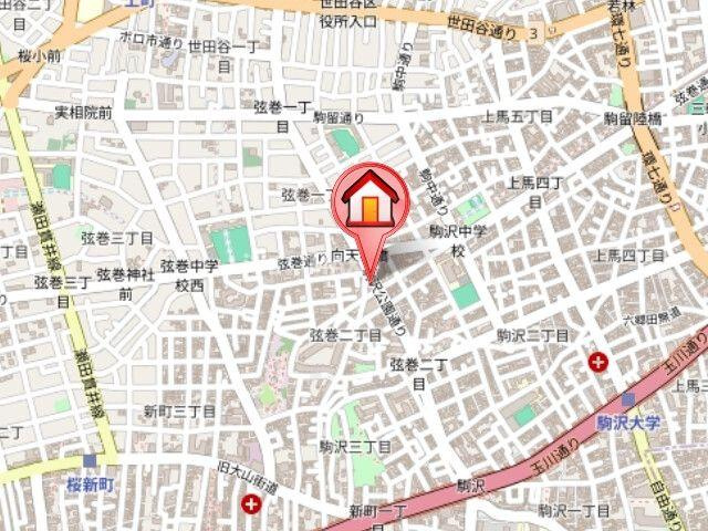 【地図】レジディア世田谷弦巻 