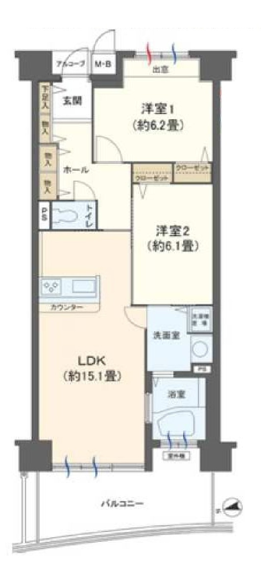 パシフィックビスタⅣの間取り