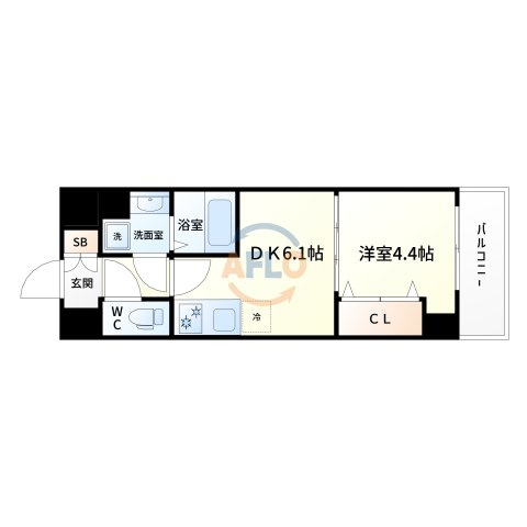 ライブガーデン江坂9の間取り|ライブガーデン江坂Ⅸ　間取り