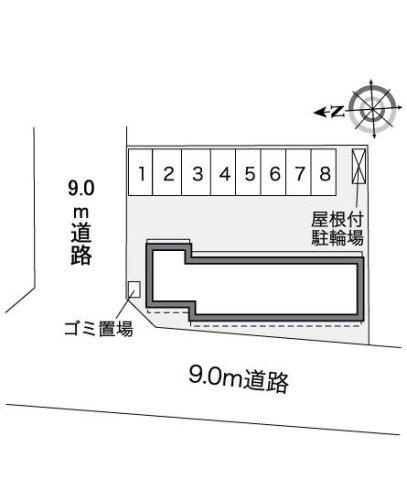 レオパレスメルピーチＳＵＺＵの区画図