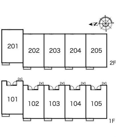 レオパレスメルピーチＳＵＺＵの区画図