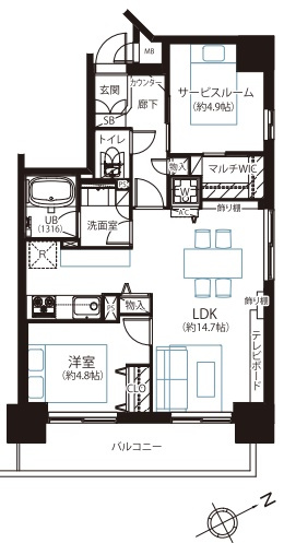 スカーラ台東根岸の間取り