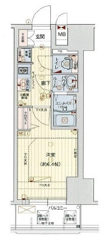 プレサンス難波クチュールの間取り