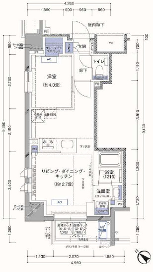 ラティエラ横濱大通り公園の間取り