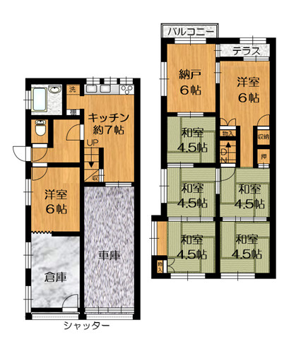 【間取り】 | 荒田町戸建倉庫