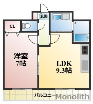 アンプルールフェールルミエール富木の間取り