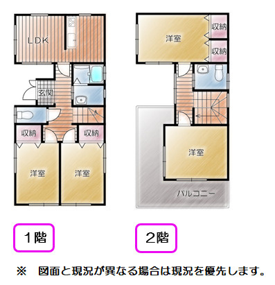 売中古戸建　三島市富士ビレッジの間取り