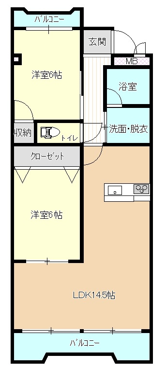 稲熊ビルの間取り|間取り図になります。